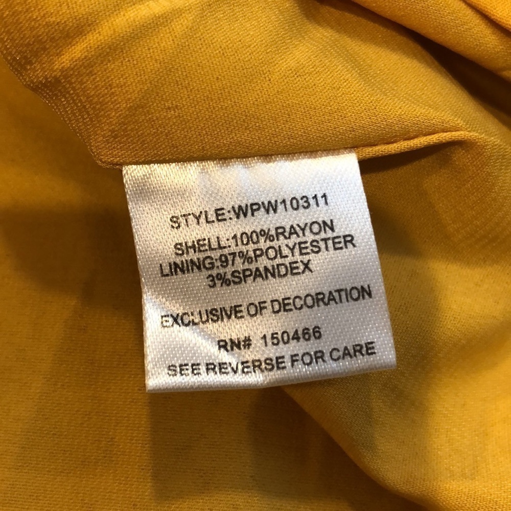 Magnolia Grace Womens Size 1X Mustard & Blue Floral Tunic Top Embroidered Trim - Picture 11 of 11